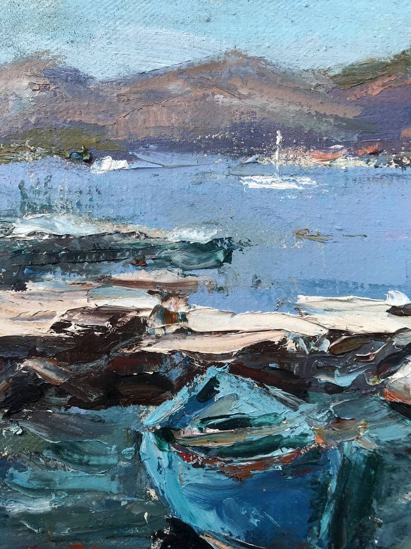 Oil painting Yacht port Alexander Nikolaevich Cherednichenko - 4