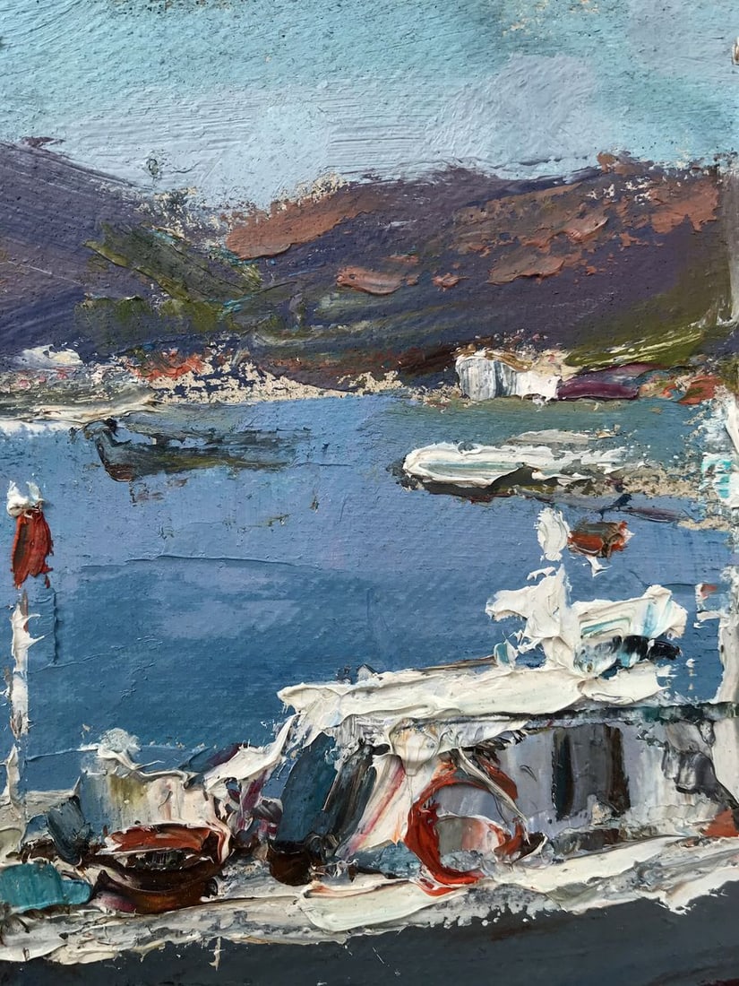 Oil painting Yacht port Alexander Nikolaevich Cherednichenko - 6