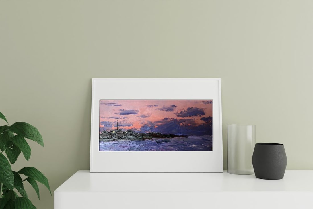 Oil painting Sunset at sea Alexander Nikolaevich Cherednichenko - 2