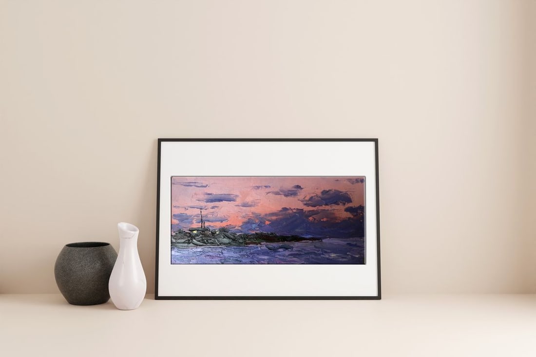 Oil painting Sunset at sea Alexander Nikolaevich Cherednichenko - 3