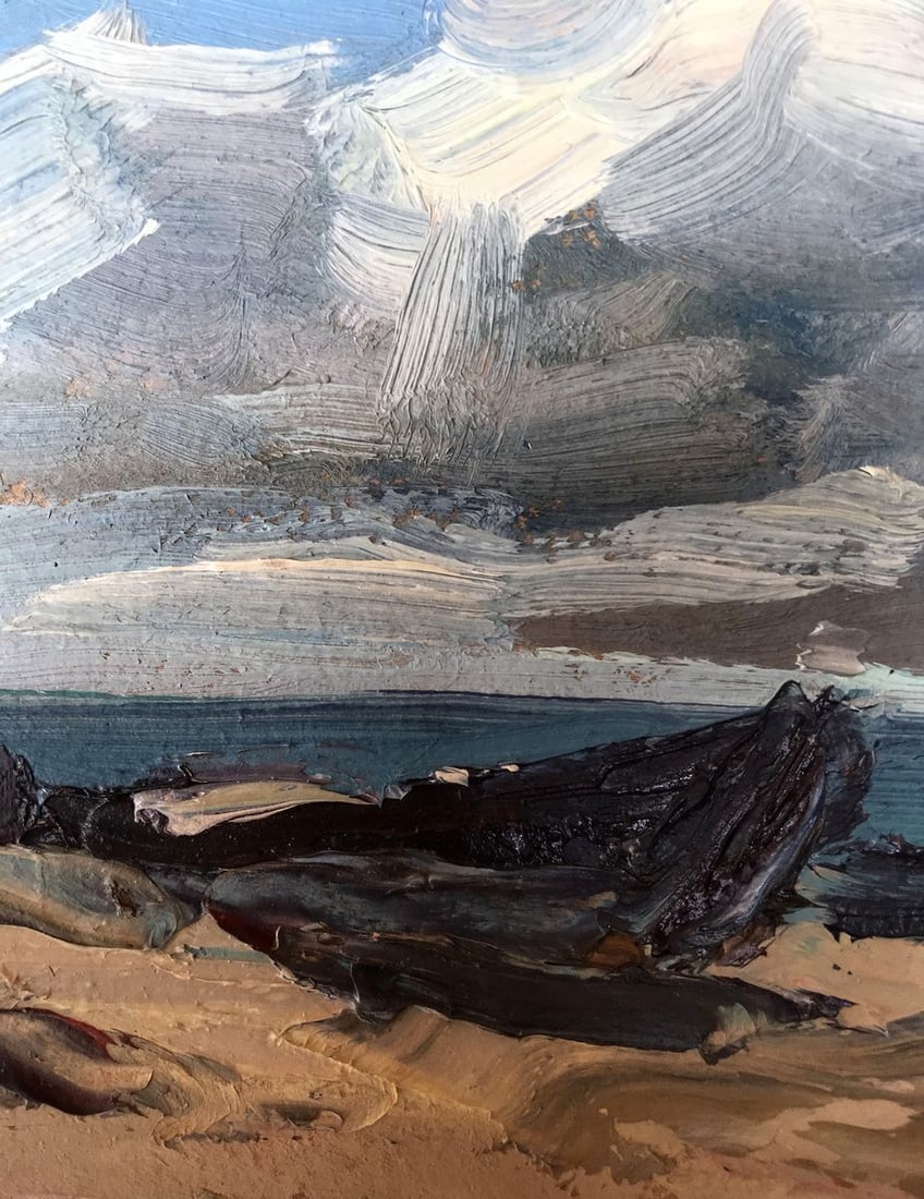 Oil painting Ship on the coast Alexander Nikolaevich Cherednichenko - 5