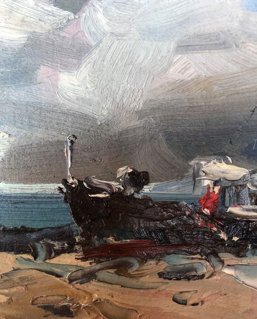 Oil painting Ship on the coast Alexander Nikolaevich Cherednichenko - 7