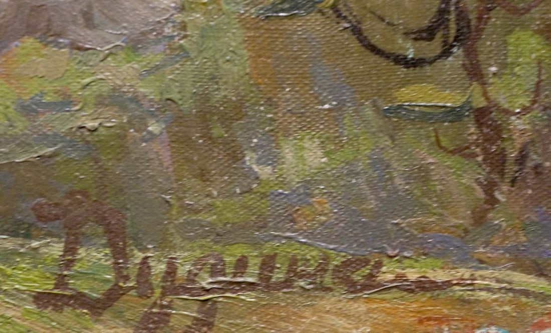 Oil painting Landscape near the coast - 6