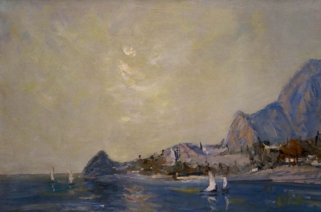 Oil painting Tourist town Alexander Ferber - 2