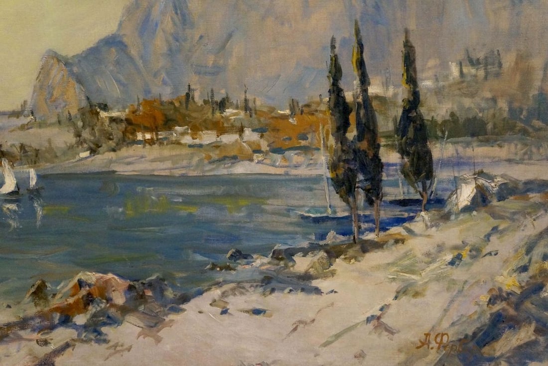 Oil painting Tourist town Alexander Ferber - 5