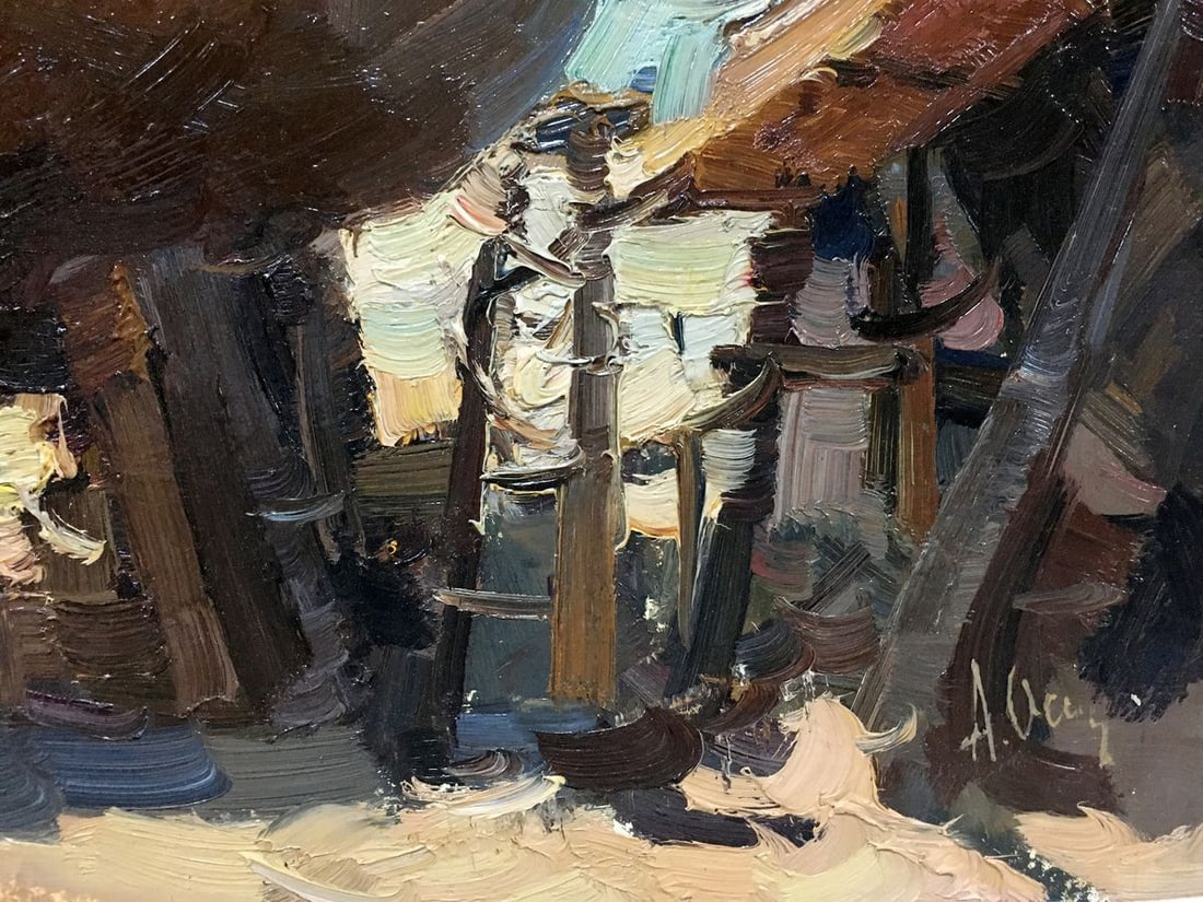 Oil painting Ship in port Osipov Alexander Yakovlevich - 6