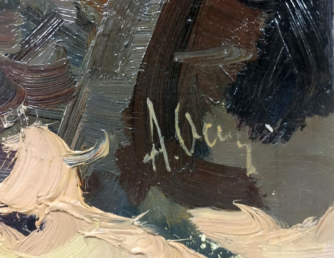 Oil painting Ship in port Osipov Alexander Yakovlevich - 7