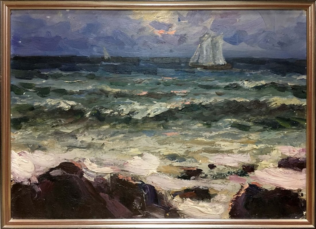 Oil painting Impending storm S. Sokolov (1 of 10)