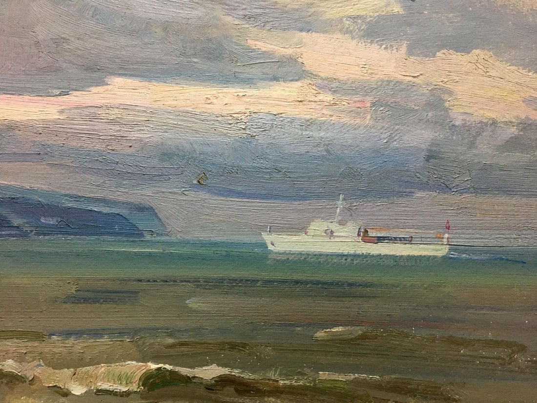 Oil painting Ship at sea A. E. Strelov - 3