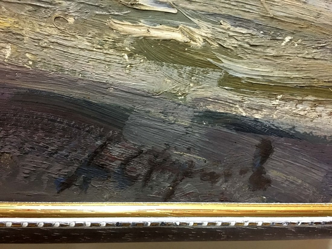 Oil painting Ship at sea A. E. Strelov - 7