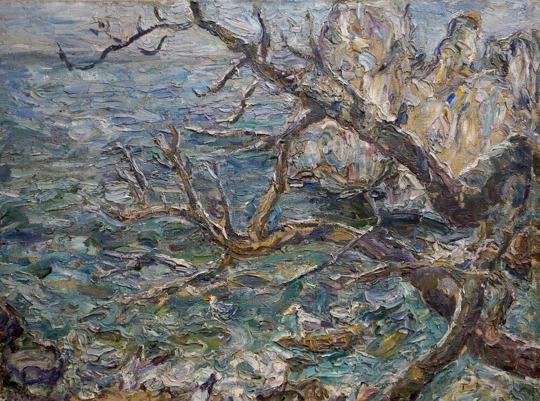 Oil painting Sea in winter Sorokina Natalia Tikhonovna (1 of 8)