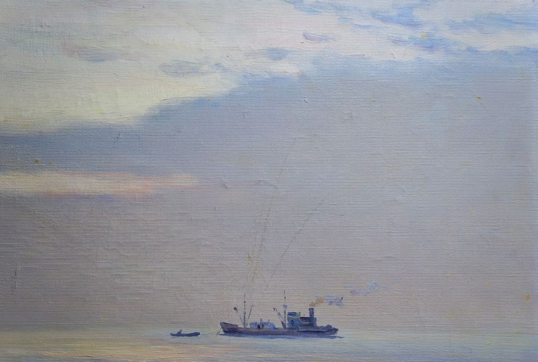 Oil painting Ship at sea Yarovoy Stepan Kalinovich - 5