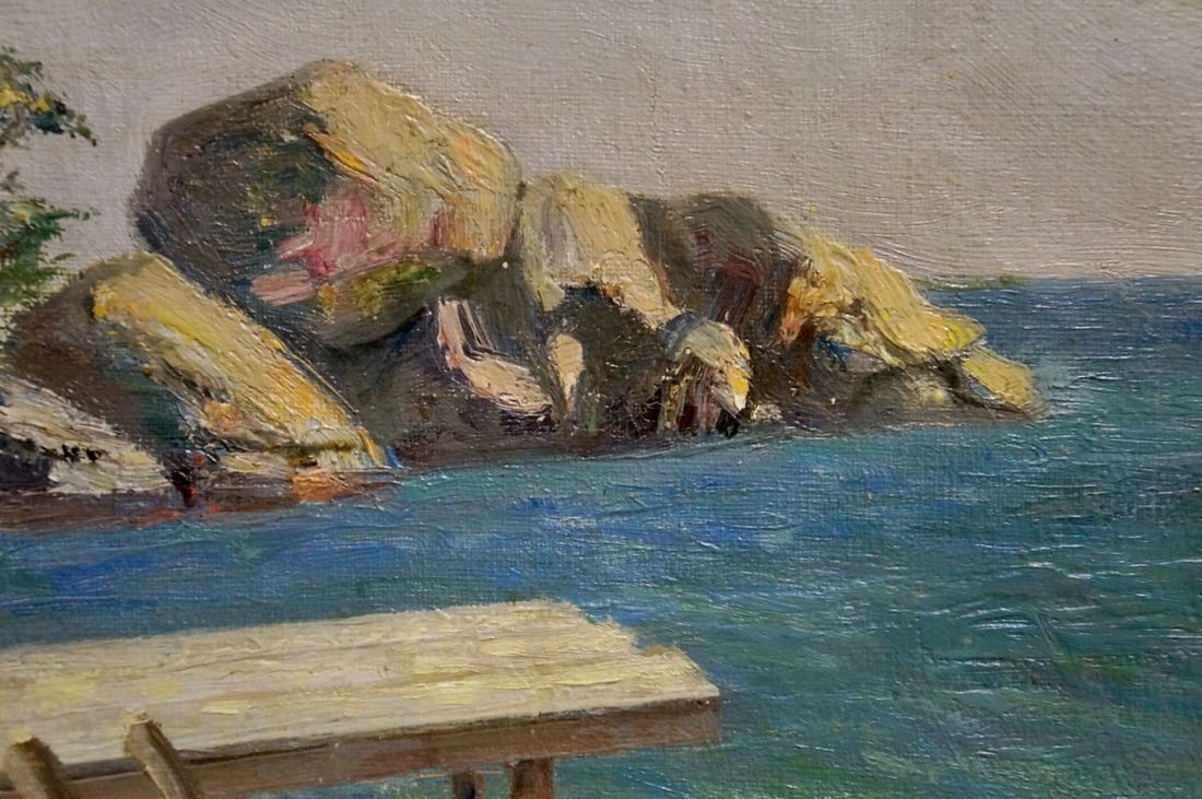 Oil painting Off the coast Paul Christiaan Poll - 6