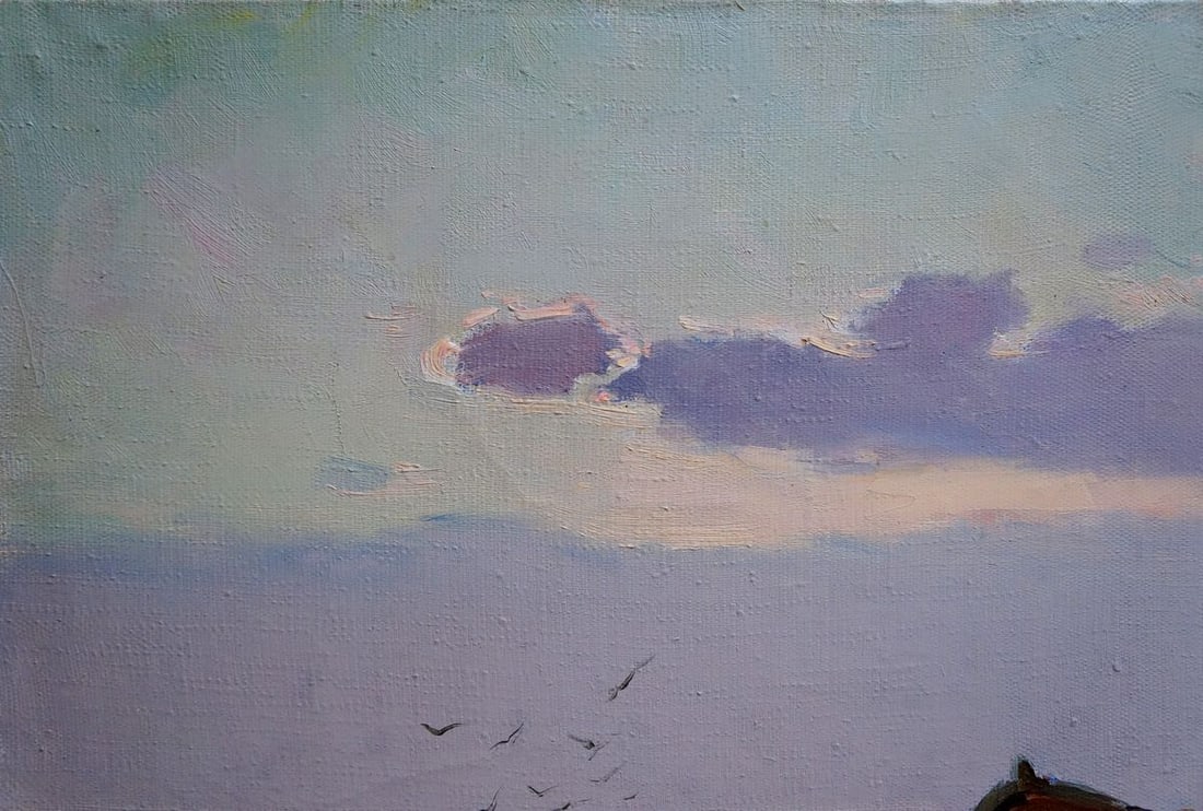 Oil painting Evening seaside Yarovoy Stepan Kalinovich - 4