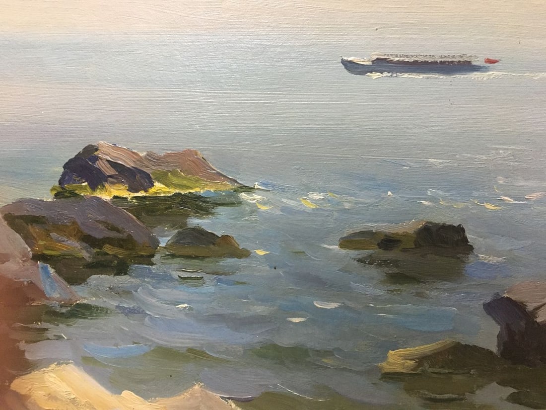 Oil painting Shore landscape Stepan Kalinovich Yarovoy - 4