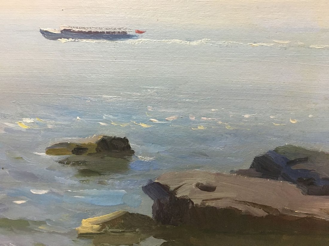 Oil painting Shore landscape Stepan Kalinovich Yarovoy - 5