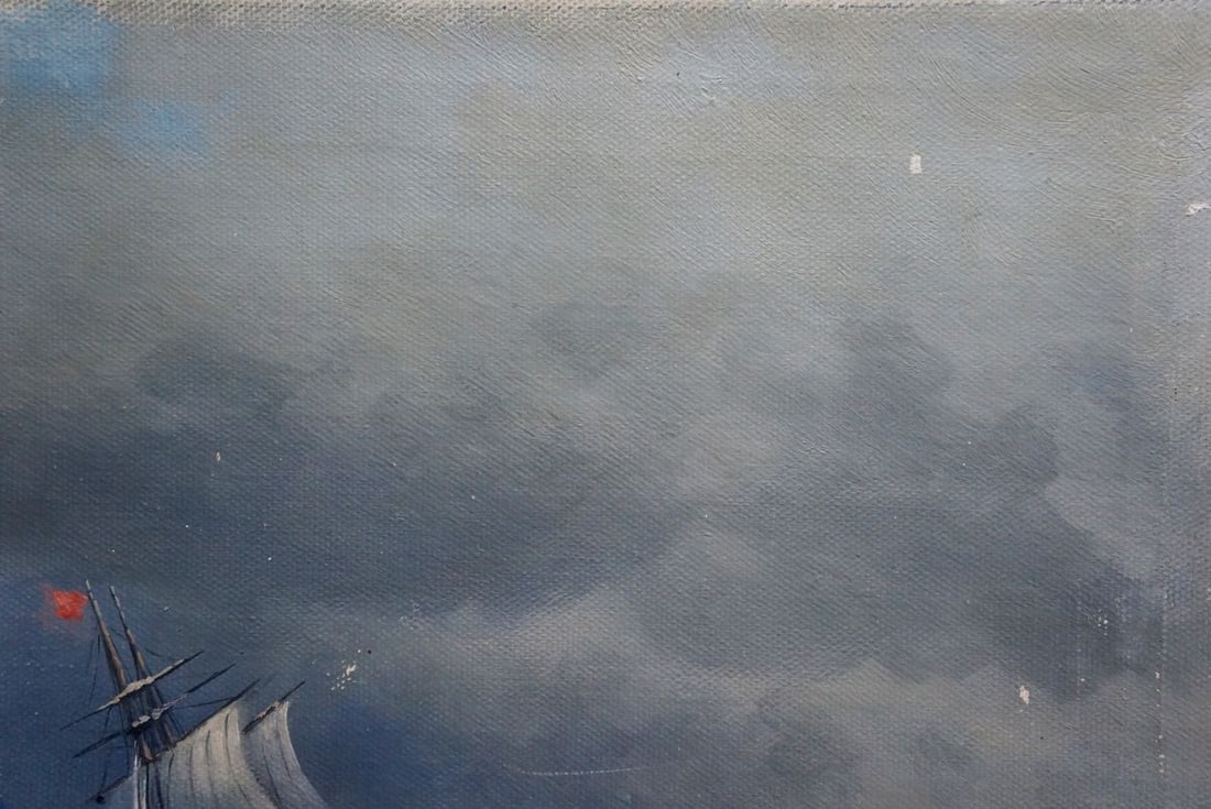 Oil painting Storm Unknown artist - 3