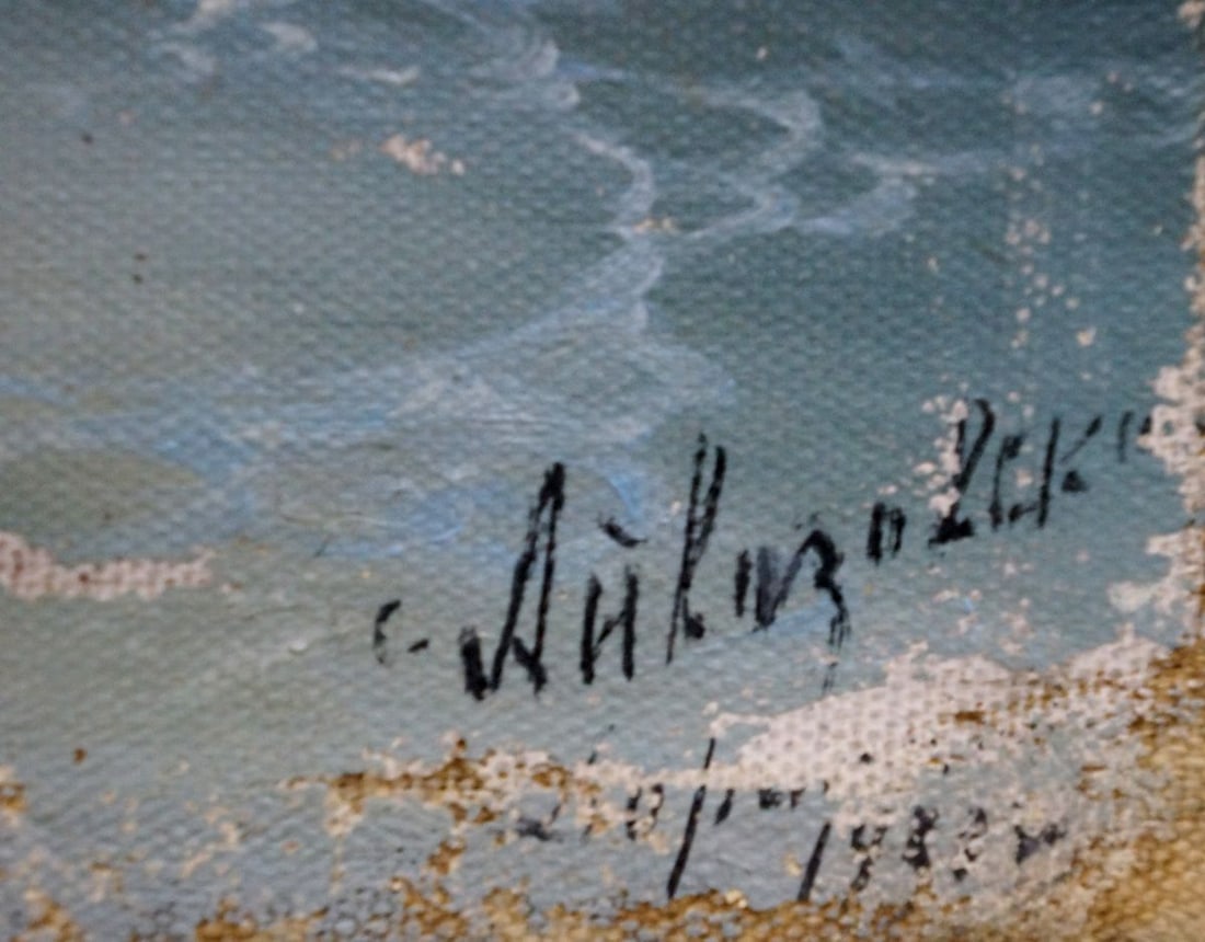 Oil painting Storm Unknown artist - 6