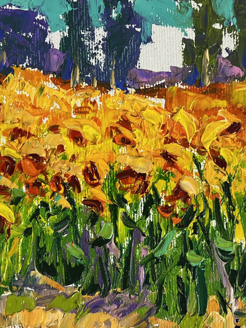 Oil painting In a field of sunflowers Oleksiy Ivanyuk - 7