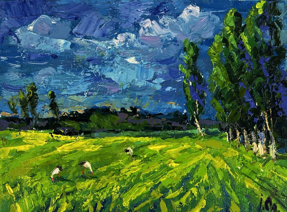 Oil painting Spring in the green fields Oleksiy Ivanyuk (1 of 11)