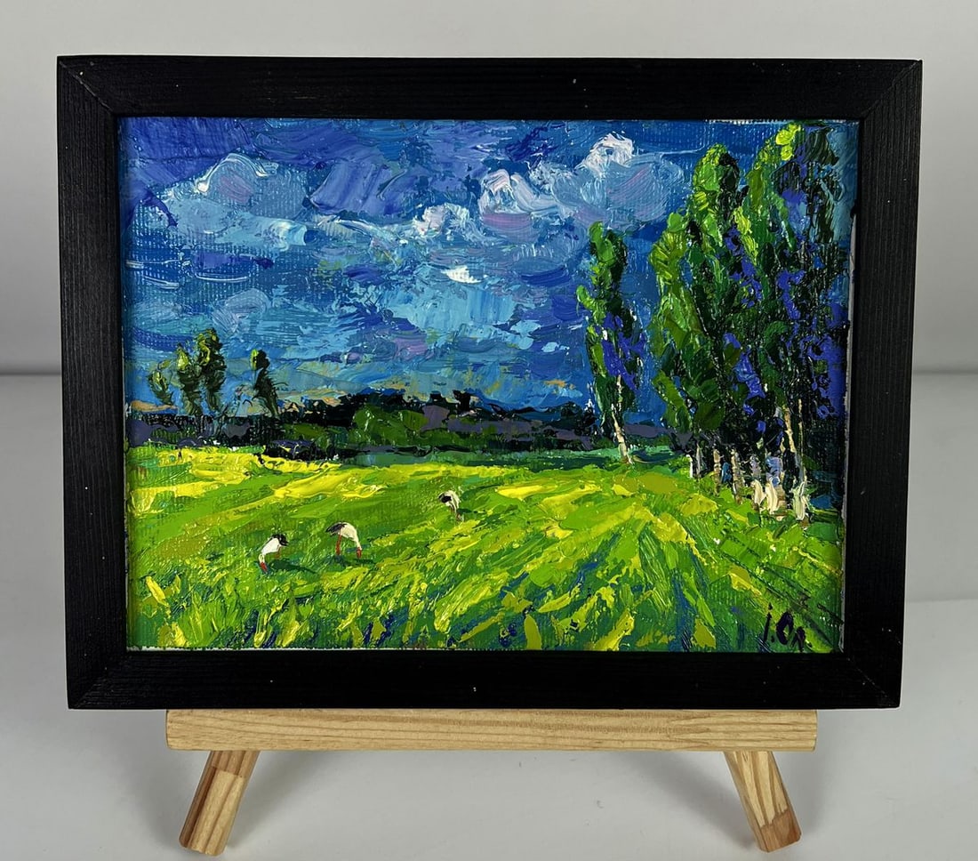 Oil painting Spring in the green fields Oleksiy Ivanyuk - 2