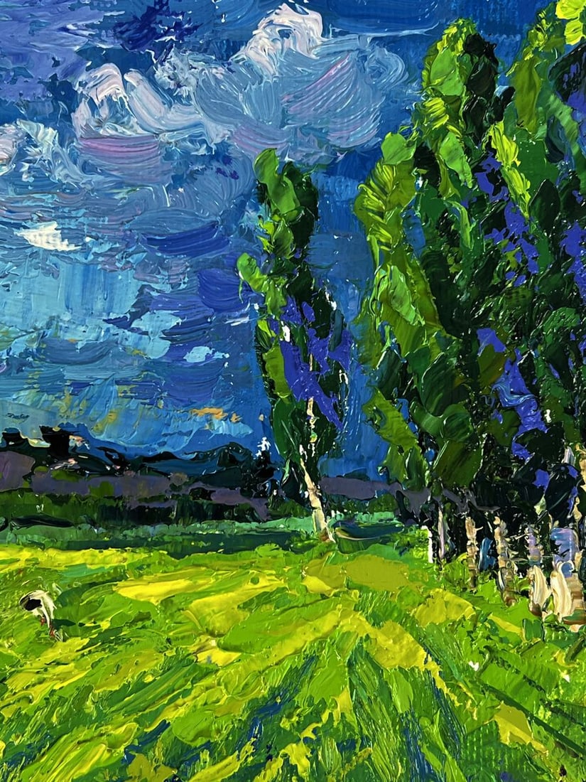 Oil painting Spring in the green fields Oleksiy Ivanyuk - 7
