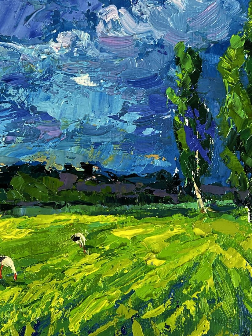 Oil painting Spring in the green fields Oleksiy Ivanyuk - 9