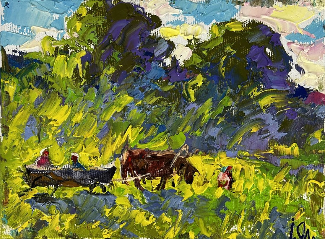 Oil painting Morning rest in the field Oleksiy Ivanyuk (1 of 11)