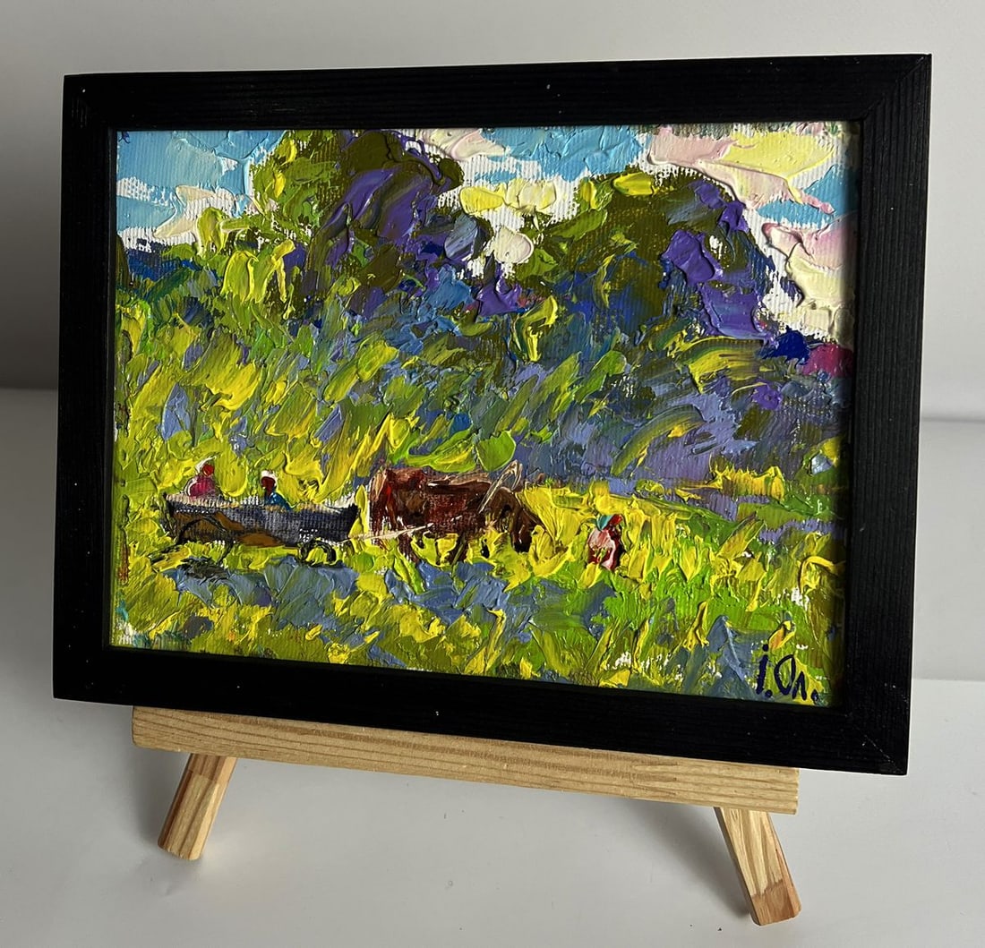 Oil painting Morning rest in the field Oleksiy Ivanyuk - 3
