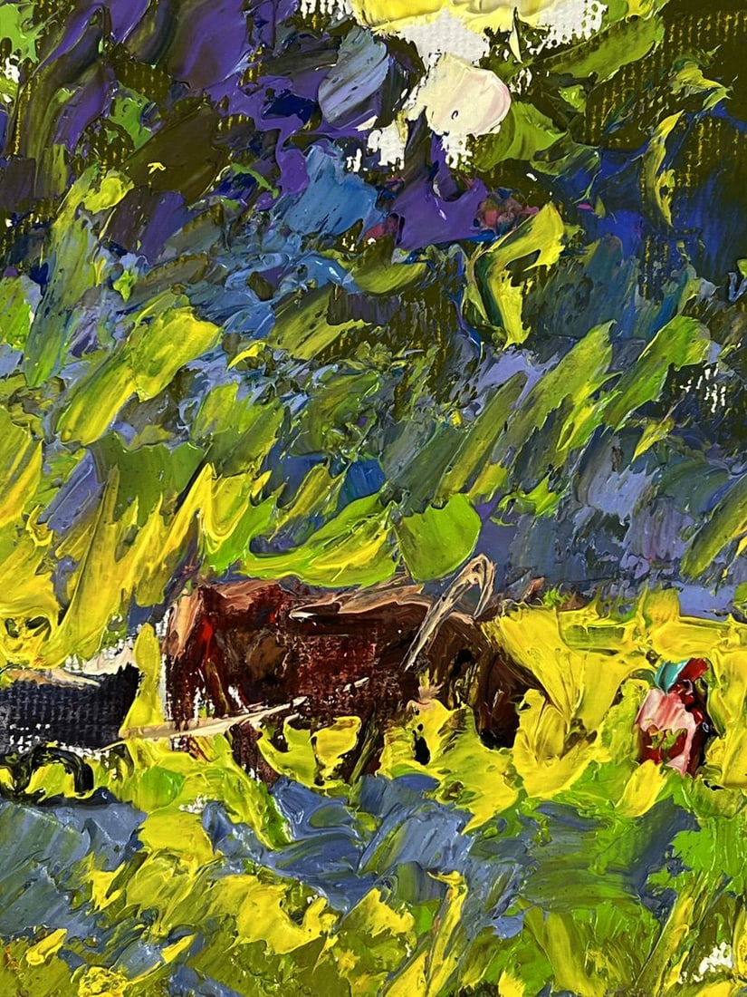 Oil painting Morning rest in the field Oleksiy Ivanyuk - 9