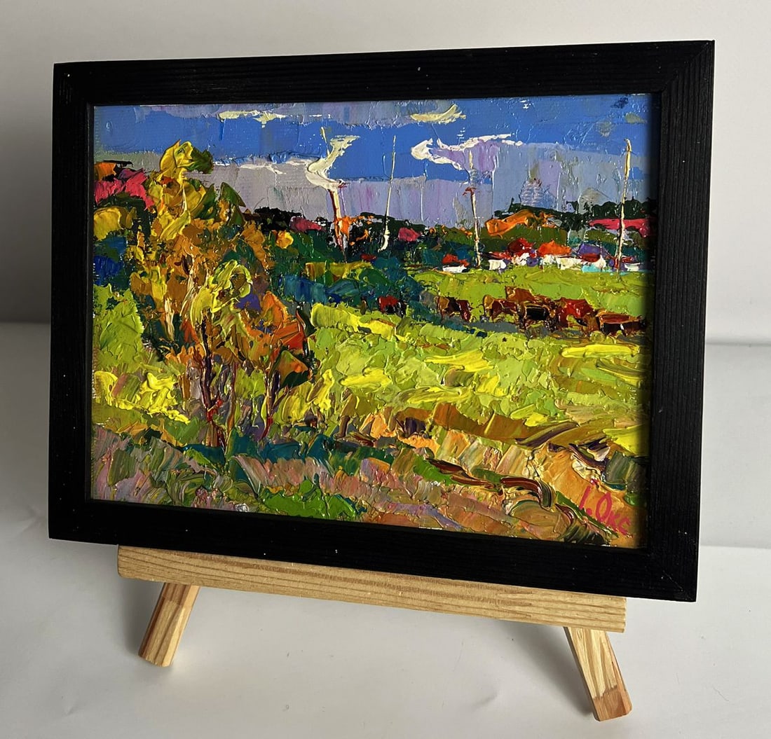 Oil painting In the sunny meadows Oksana Ivanyuk - 3