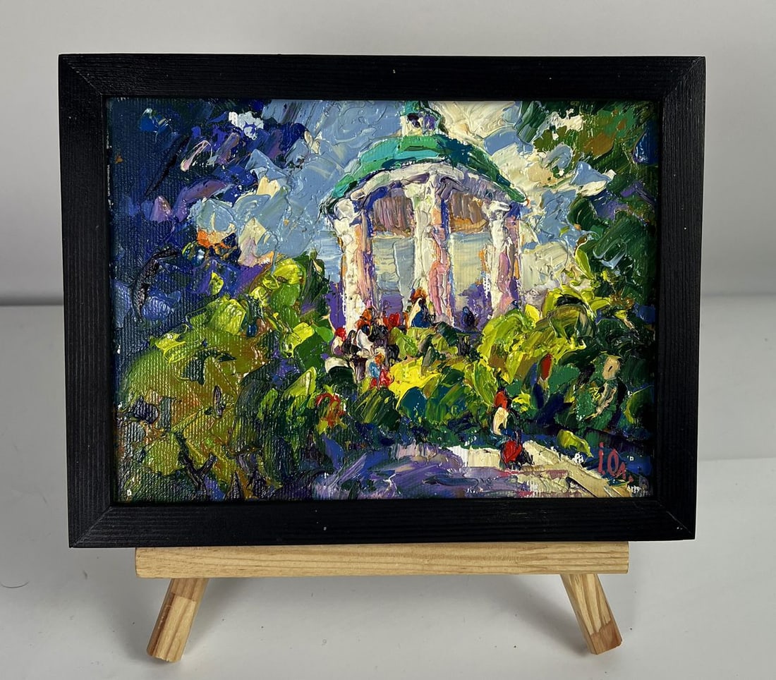 Oil painting In the summer city park Oleksiy Ivanyuk - 2