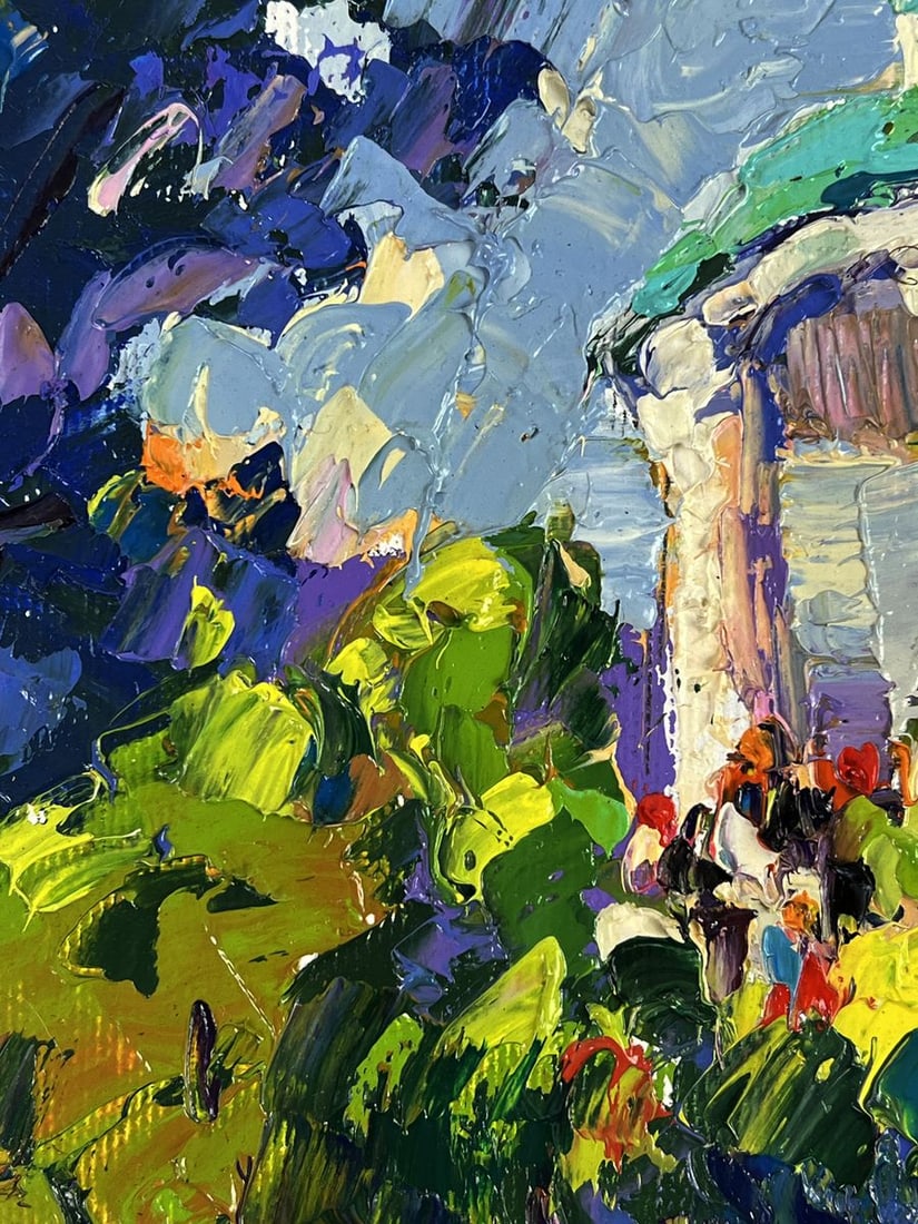 Oil painting In the summer city park Oleksiy Ivanyuk - 4