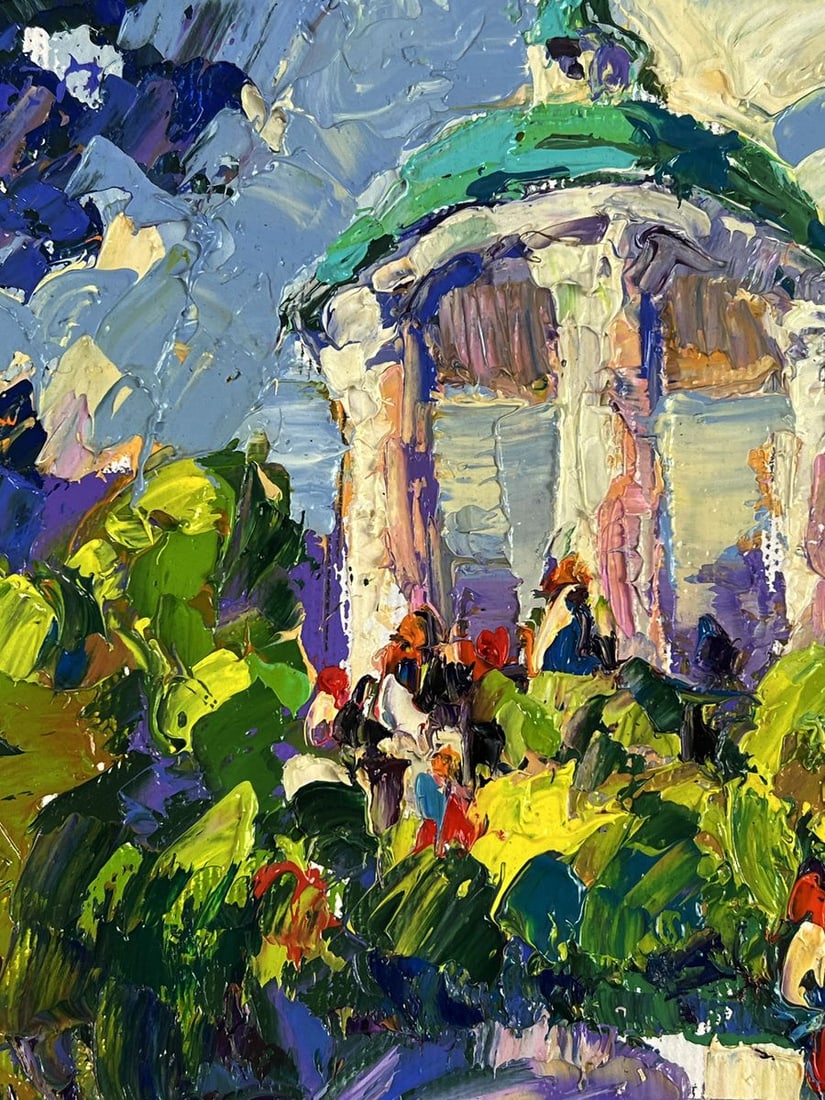 Oil painting In the summer city park Oleksiy Ivanyuk - 5