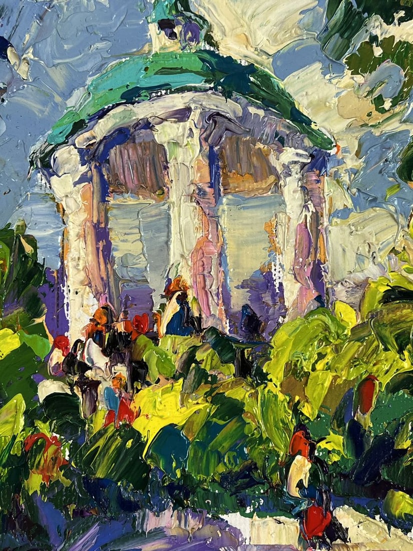 Oil painting In the summer city park Oleksiy Ivanyuk - 6