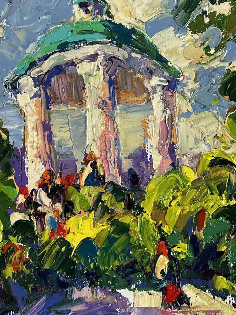 Oil painting In the summer city park Oleksiy Ivanyuk - 7