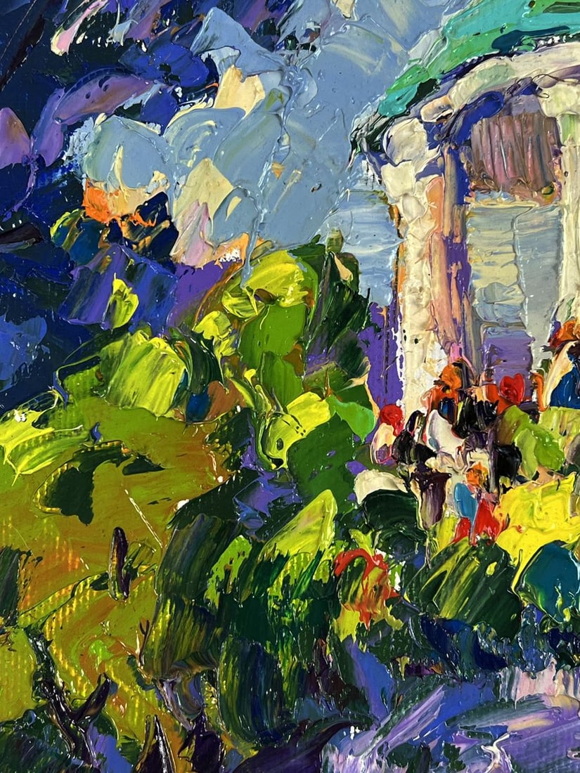 Oil painting In the summer city park Oleksiy Ivanyuk - 8