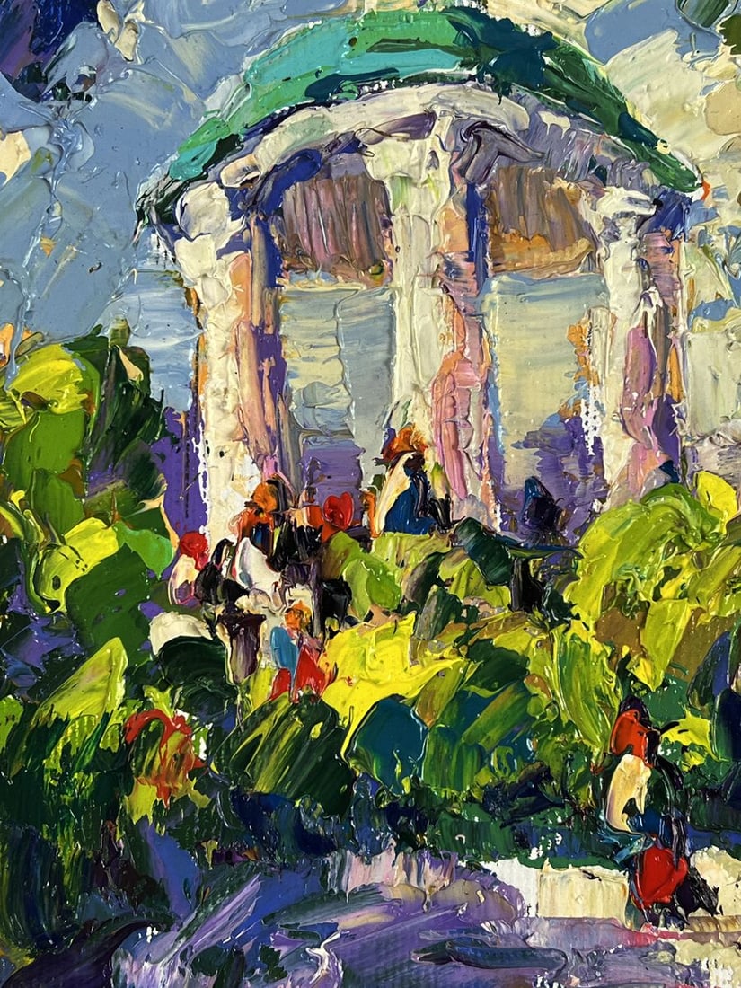 Oil painting In the summer city park Oleksiy Ivanyuk - 9