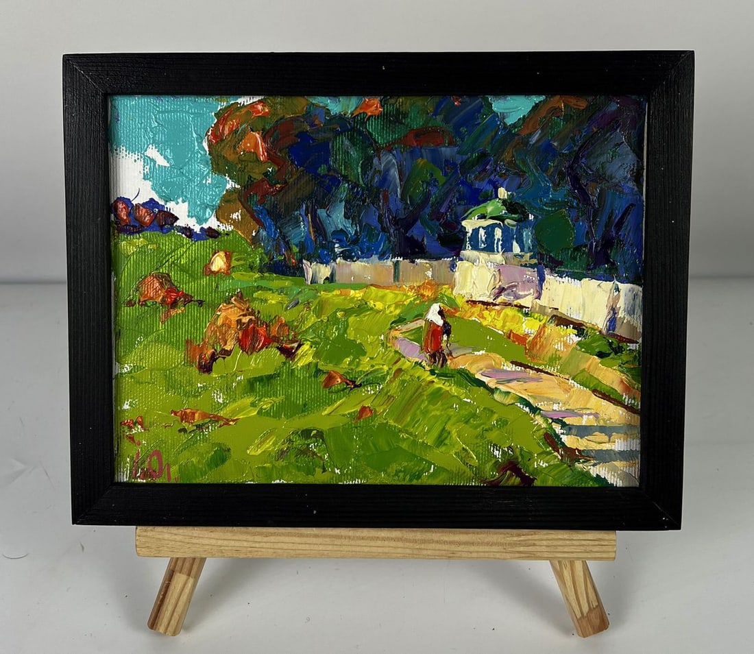 Oil painting Village park in the forest Oleksiy Ivanyuk - 2