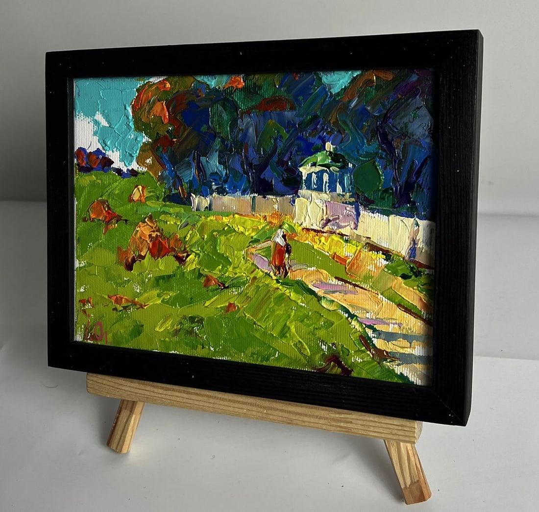 Oil painting Village park in the forest Oleksiy Ivanyuk - 3