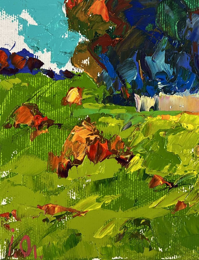 Oil painting Village park in the forest Oleksiy Ivanyuk - 8