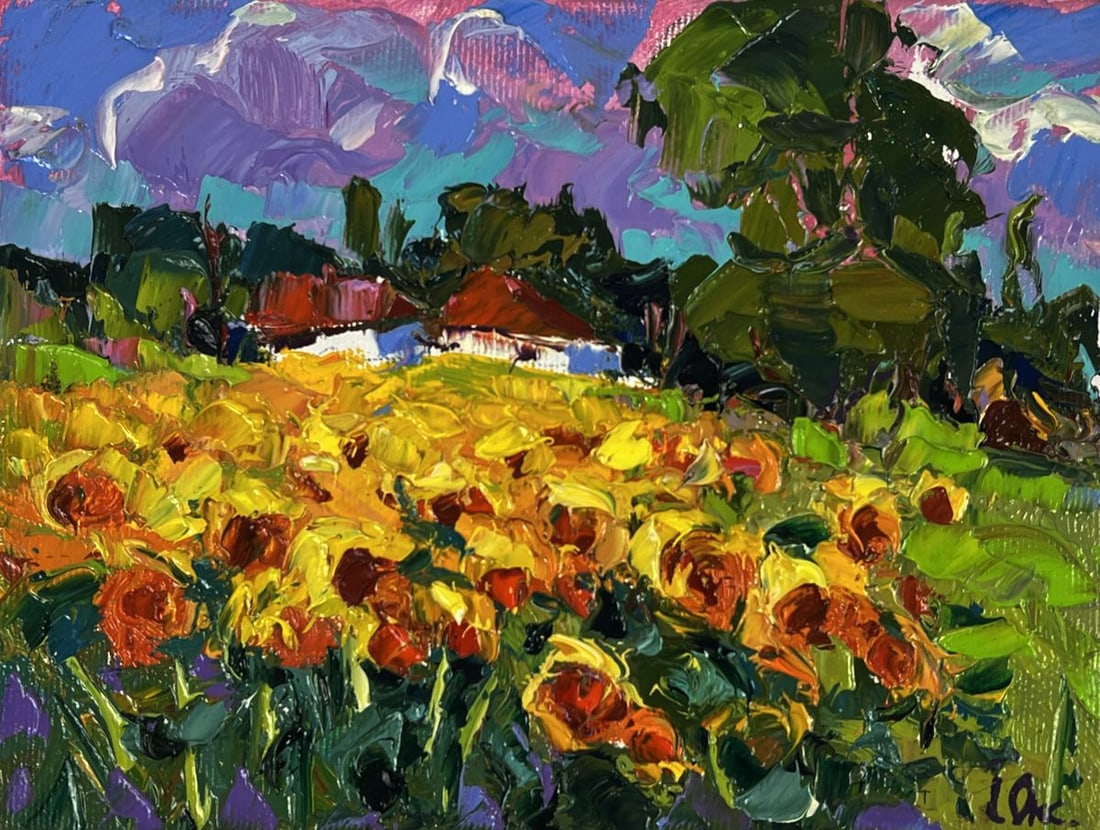 Oil painting Edge of the Village Oksana Ivanyuk (1 of 11)