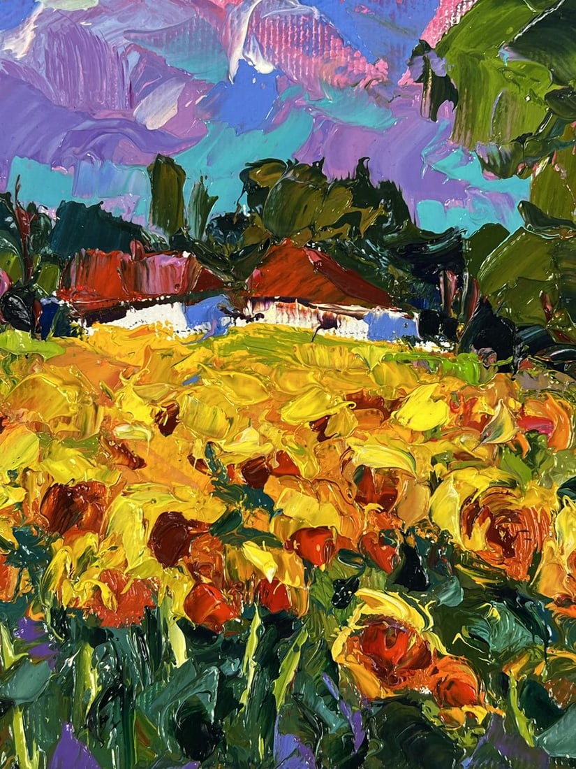 Oil painting Edge of the Village Oksana Ivanyuk - 5