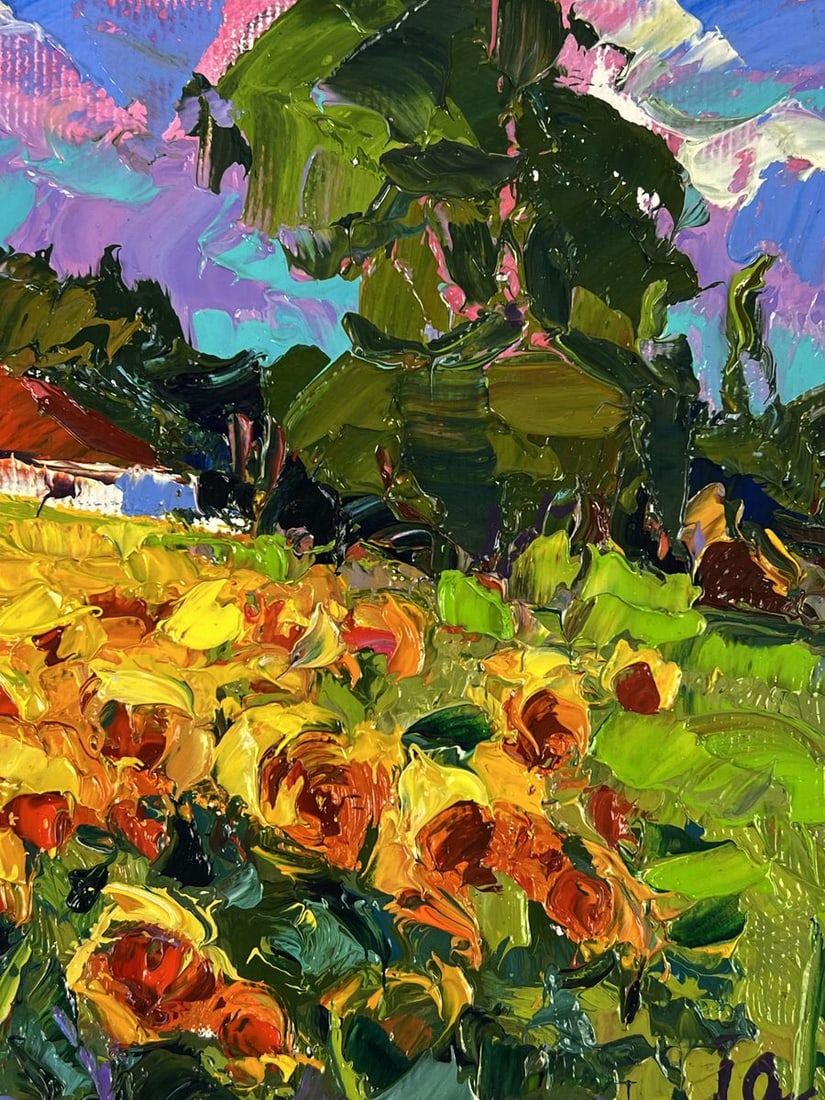 Oil painting Edge of the Village Oksana Ivanyuk - 7