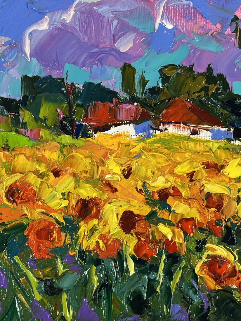 Oil painting Edge of the Village Oksana Ivanyuk - 8