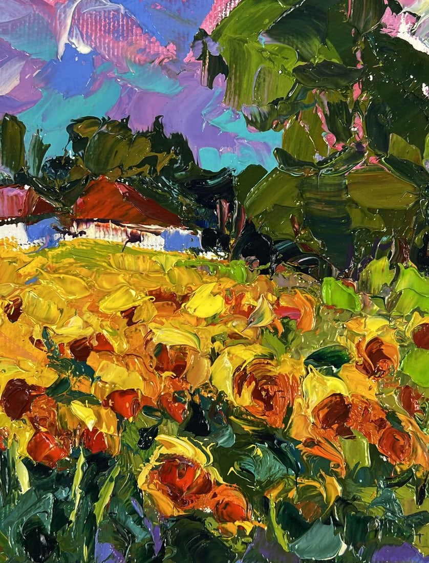 Oil painting Edge of the Village Oksana Ivanyuk - 9