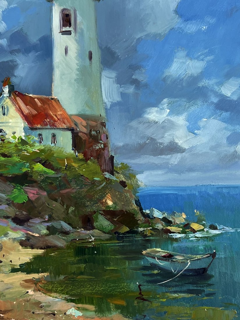 Oil painting Lighthouse above the sea Yuriy Suprunchuk - 10
