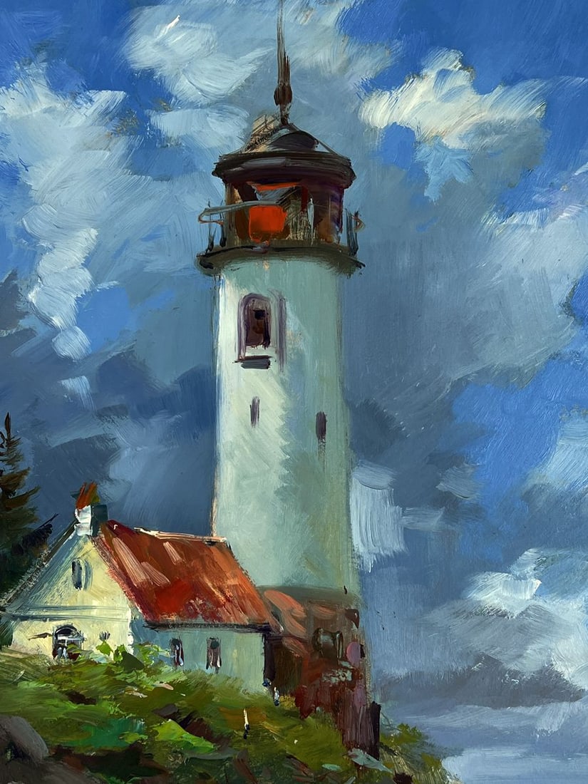 Oil painting Lighthouse above the sea Yuriy Suprunchuk - 4