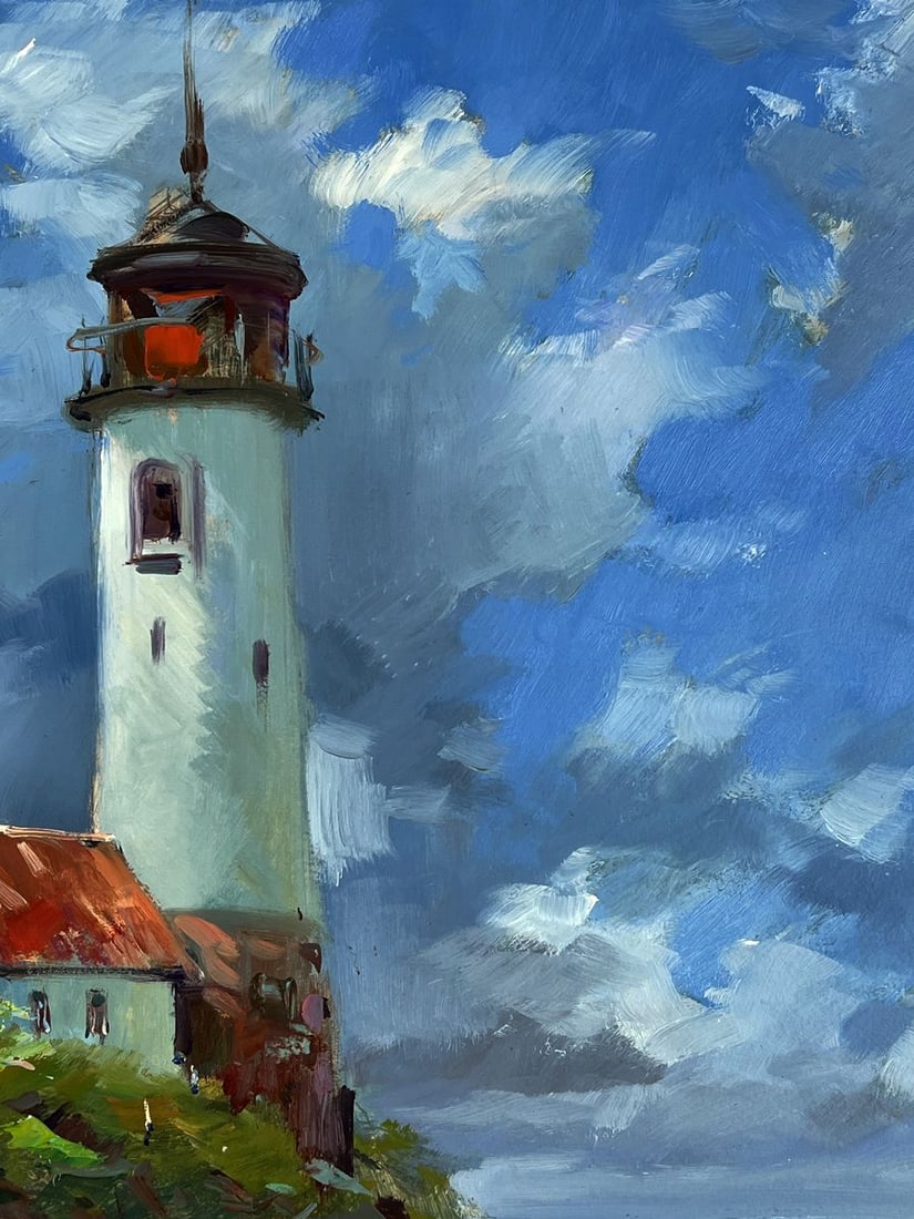 Oil painting Lighthouse above the sea Yuriy Suprunchuk - 5