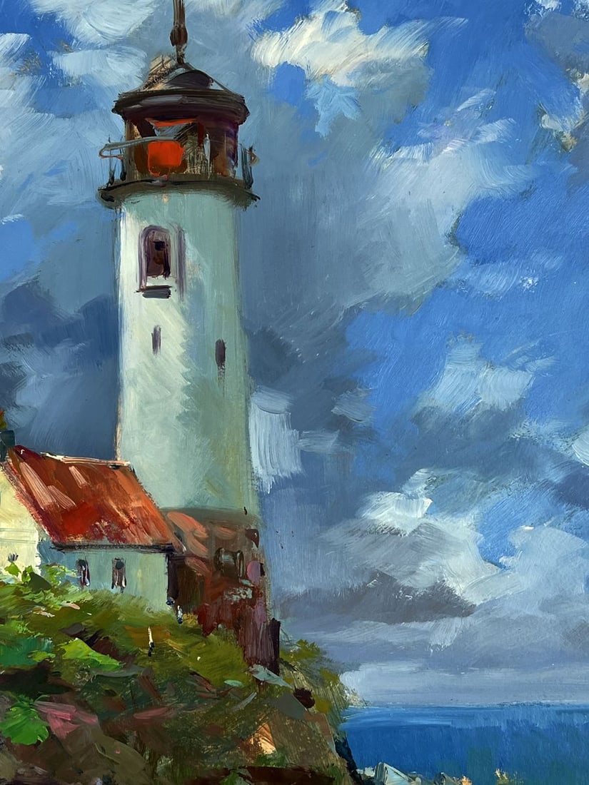 Oil painting Lighthouse above the sea Yuriy Suprunchuk - 7